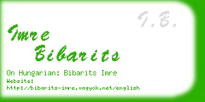 imre bibarits business card